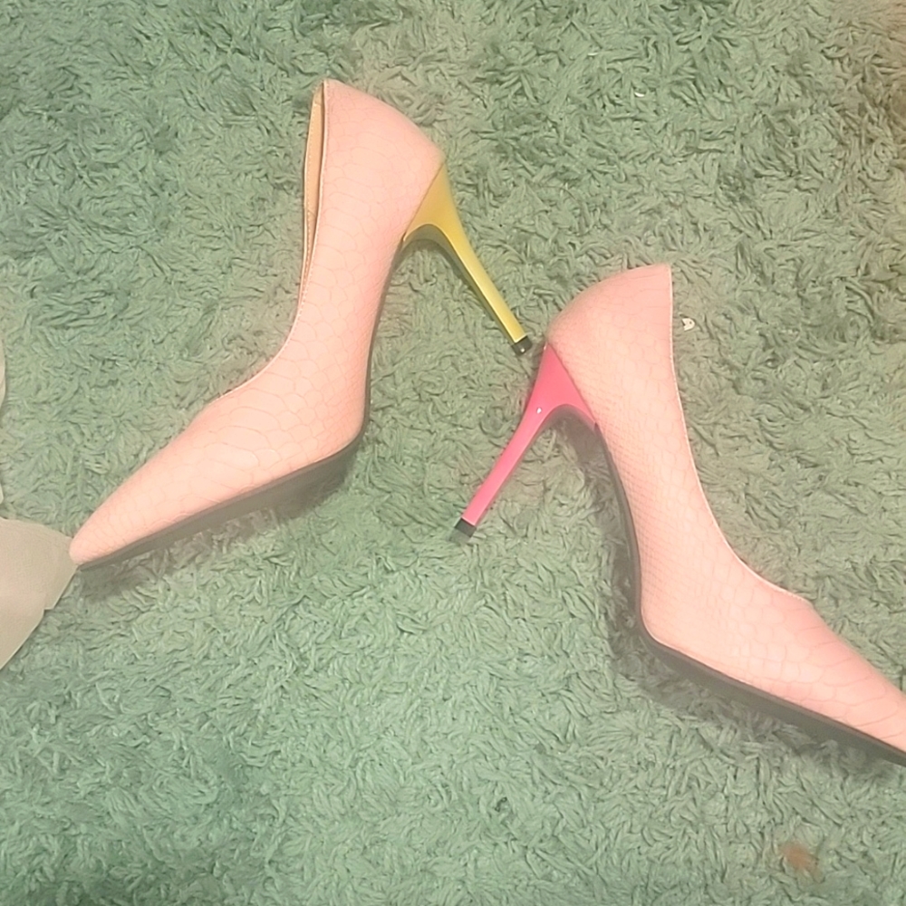 Pink/Green heels